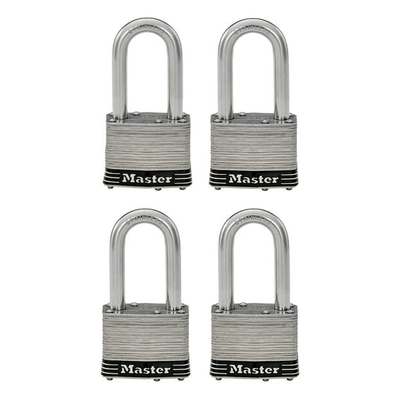 Master Lock Stainless Steel 44 mm (1-3/4 in) Padlock with Key, 38 mm (1-1/2 in) shackle