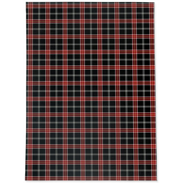 TARTAN BLACK AND RED Outdoor Rug By Kavka Designs