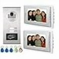 thumbnail image 3 of AMOCAM Video Intercom Entry System, Wired 7 inches LCD Monitor Video Door Phone Doorbell with 5PCS ID Card for 2 Units Apartment, Support Monitoring, Dual Way Door Intercom, ID Keyfob Unlock, 3 of 4
