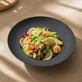 thumbnail image 2 of Leodye 1PCS Wood Grain Plastic Round Dinner Plates Lightweight Reusable Tableware Dishes for Household Daily Food Serving -7.68 × 0.98 in, 2 of 4