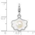 thumbnail image 5 of Sterling Silver OySterling Shell & Pearl LobSterling Clasp Charm, 5 of 5