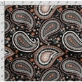thumbnail image 4 of Soimoi Asian Paisley Printed, Poly Canvas Fabric, Decor Sewing Fabric by The Yard 56 Inch Wide,Decorative Fabric for Curtains Tote Bags, Black, 4 of 5