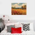 thumbnail image 3 of Orinice Halloween Autumn Fall Wall Art Wildflower Canvas Print Vintage Fall Landscape Pictures Wall Decor Thanksgiving Canvas Art Orange Flower Artwork Rustic Fall Posters Warm Fall Wall Art 20x16in, 3 of 3