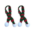 thumbnail image 2 of Hesroicy 2 piezas de mini bufandas navideñas con elementos navideños, pequeñas bufandas decorativas realistas para casa de muñecas, pequeñas bufandas decorativas para micropaisaje, 2 of 8
