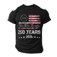 thumbnail image 6 of 250th Anniversary Shirt T Shirts for Men Crewneck Short Sleeve Graphic Crew Neck Relaxed Fit T-Shirt Gift for Men Black,2XL, 6 of 6