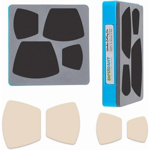 Trapezium with Rounded Edges Cutting Dies Trapezoidal Leather Die Cutter Faux Leather Die Cuts Machine Craft Punch Tool for Jewelry Making DIY Wooden Dies for Crafters