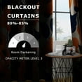 thumbnail image 6 of Boho Curtains- Mid Century Mordern Geometric Abstract Patterned Blackout Curtains For Living Room Bedroom, Room Darkening Grommet Drapes Window Treatments-52"W x 63"L (Pack of 2), 6 of 6