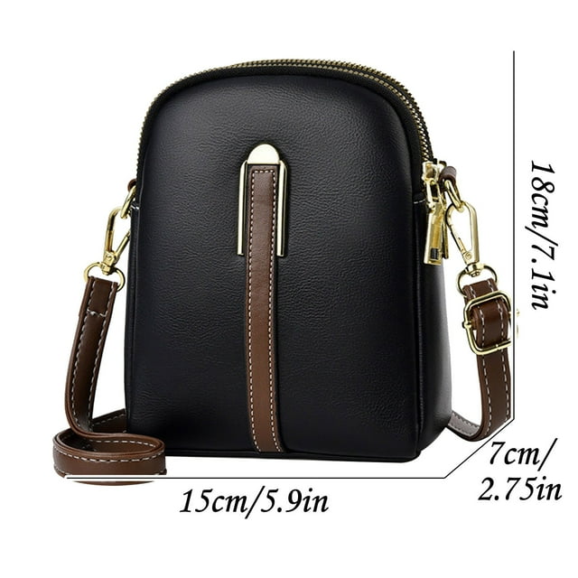 Cell Phone Crossbody Bag,Crossbody Bags Leather Lightweight Mini Crossbody Shoulder Phone Bag, Body Bag Embroidered Thread Shoulder Straddle Bag Mobile Phone Bag Clear Crossbody Bag