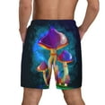 thumbnail image 4 of Balery Magic Mushrooms ,Fireflies Mens Swim Trunks Swim Shorts for Men Quick Dry Inseam Beach Shorts with Compression Liner Pocket-3X-Large, 4 of 9