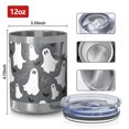 thumbnail image 3 of 12oz Tumblers Ghostly Boo Halloween Pattern Vacuum Insulated Stainless Steel Travel Tumbler Cups Mug with Lid and Straw for Beer,Coffee,Beverages with Cleaning Brush for Cold & Hot Drinks, 3 of 5