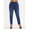 thumbnail image 3 of Jeans Flacos Talla Extra Deshilachados Rosegal  Vaqueros de talla grande, 3 of 5