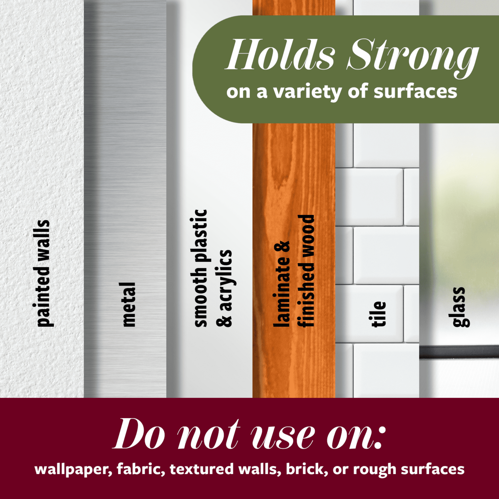 Command Designer Mixed Hooks Pack [Removable]: 2 medium hooks, 4 small hooks, 8 refill strips (Radiant Pearl) [2-pack]