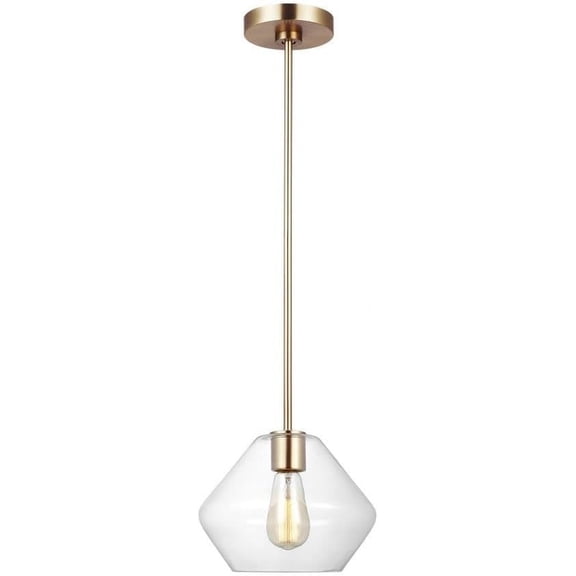 Open Box Generation Lighting 6002401 Jett 10" Wide Mini Pendant - Brass