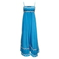 thumbnail image 5 of QHFBli Women's Square Neck Ruffle Mini Dress Drop Waist Corset Short Party Dresses, 5 of 6