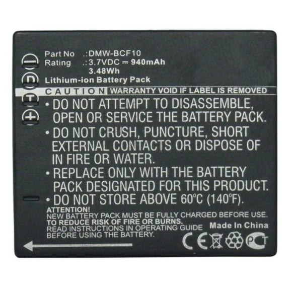 Batteries N Accessories BNA-WB-L9051 Digital Camera Battery - Li-ion, 3.7V, 940mAh, Ultra High Capacity - Replacement for Panasonic CGA-S/106B Battery