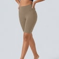 thumbnail image 2 of HomeDM Women's Biker Shorts with Pockets High Waisted Lounge Yoga Shorts Pants for Workout Casual Coffee XL, 2 of 8