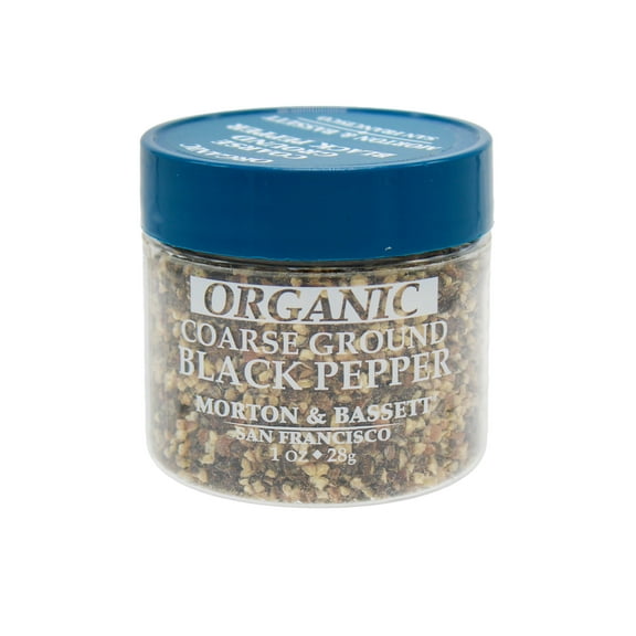 Morton & Bassett Organic Coarse Ground Black Pepper, 1 oz – Single Spice