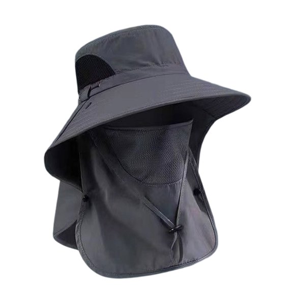 Full Coverage Sun Hat for Women Men, Wide Brim Outdoor Fishing Hat with Neck Flap & Face Cover, Breathable Lightweight Bucket Hat for Hiking Gardening Cycling Travel