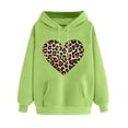 thumbnail image 2 of SOOMLON Valentines Day Hoodies for Women Lover Valentines Gift Plus Size Comfy Long Sleeve Crewneck Sweatshirts Tops Funny Love Heart Graphic Pullovers Shirts Fashion Holiday Outfits 2025 Green XL, 2 of 5