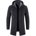 thumbnail image 4 of Suéter de punto para hombre, chaqueta, gabardina, elegante, de color liso, con forro polar, para otoño e invierno, 4 of 5