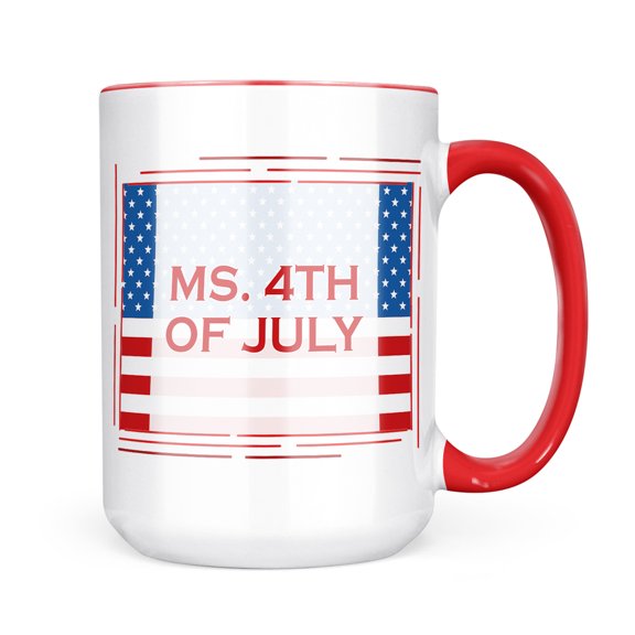 Christmas Cookie Tin Ms. 4th of July Fourth of July Flag Mug gift for Coffee Tea lovers