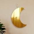 thumbnail image 4 of Espejo de estilo boho, decoraciones de pared colgantes acrílico estético, Oro, 4 of 6