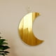 thumbnail image 4 of Espejo colgante de pared con fase lunar de estilo bohemio, decoración estética acrílica Oro, 4 of 6