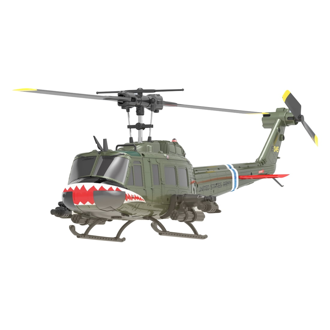 RC ERA C032 UH-1 Huey 1/48 Scale RC Helicopter for Adults, 6CH 2.4G Gyro Stabilized Aircraft with Fly Upside Down 3D Rolling & Altitude Brushless Motor -RTF/2 Battery