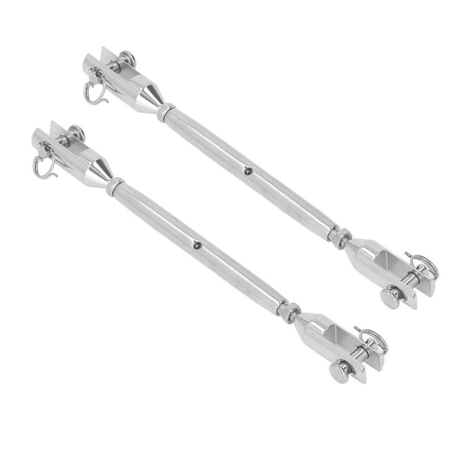 Jaw Turnbuckle, 2Pcs Durable Stainless Steel Jaw Rustproof Turnbuckle Jaw Easy to Use Turnbuckle Hook with Fine Polishing for Marine and Industrial Using