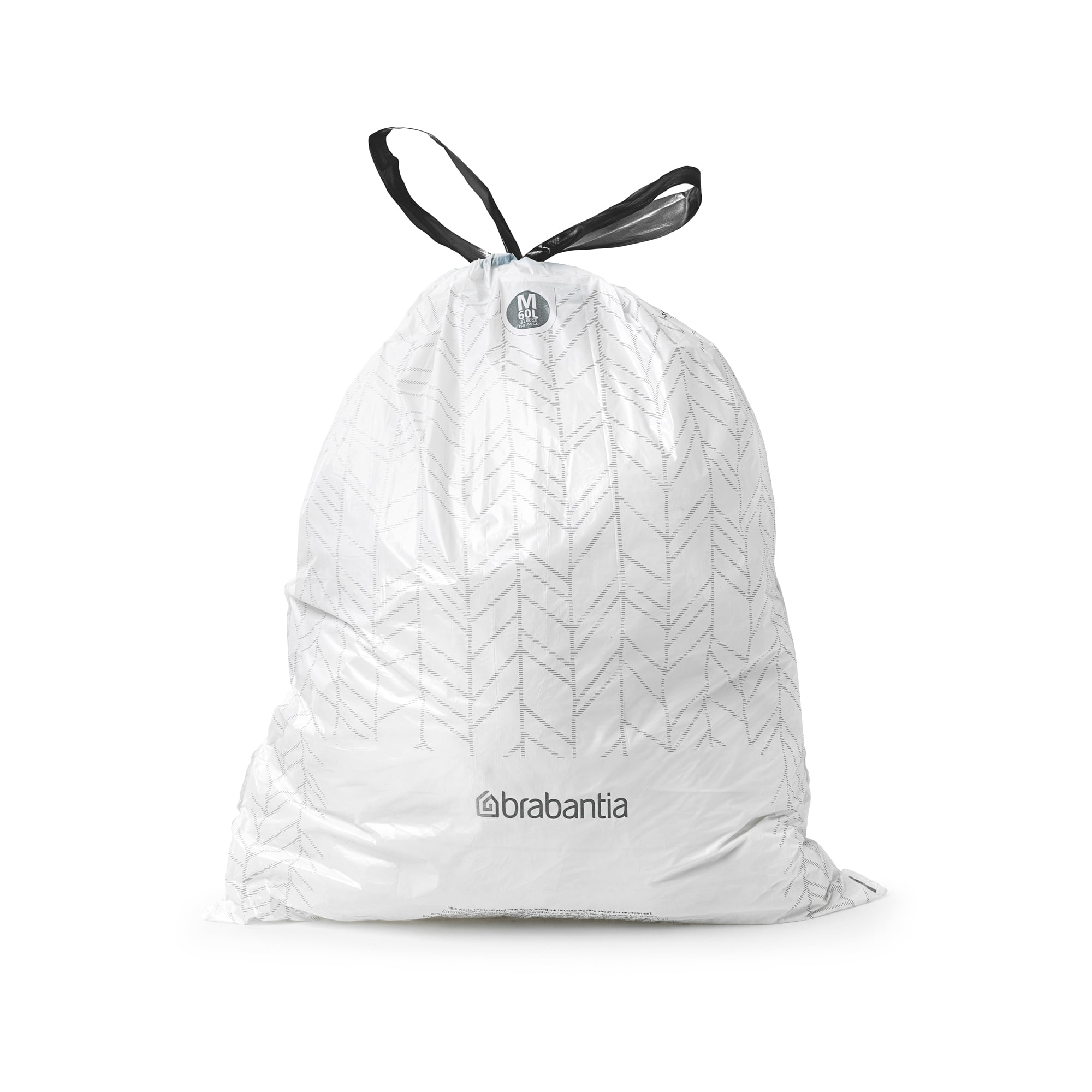 Brabantia PerfectFit Trash Bags, Code M, 16 gallon (60L), 120 Count