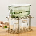 thumbnail image 4 of Plastic Drink Fridge Dispenser with Spigot, Beverage Dispenser Leak Proof Plastic Beverage Drink Dispenser Milk Tea Cold Water Container for Party Bar Daily Use[Green], 4 of 5