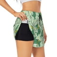 thumbnail image 3 of Lsque Cute Dinosaurs in Space Printed Women's Running Shorts with Liner Pockets,Elastic Quick Dry Workout Athletic Gym Yoga Shorts,Womens High Waist Shorts-XX-Large, 3 of 9