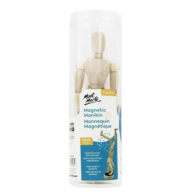 MONT MARTE Magnetic Manikin — 20 cm (7.9 in), Natural Timber, Adjustable