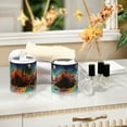thumbnail image 4 of Yayeee 2 Pack Qtip Holder Bathroom Cotton Swab Canister with Lid Clear Dispenser Set, Colorful Road, 4 of 6