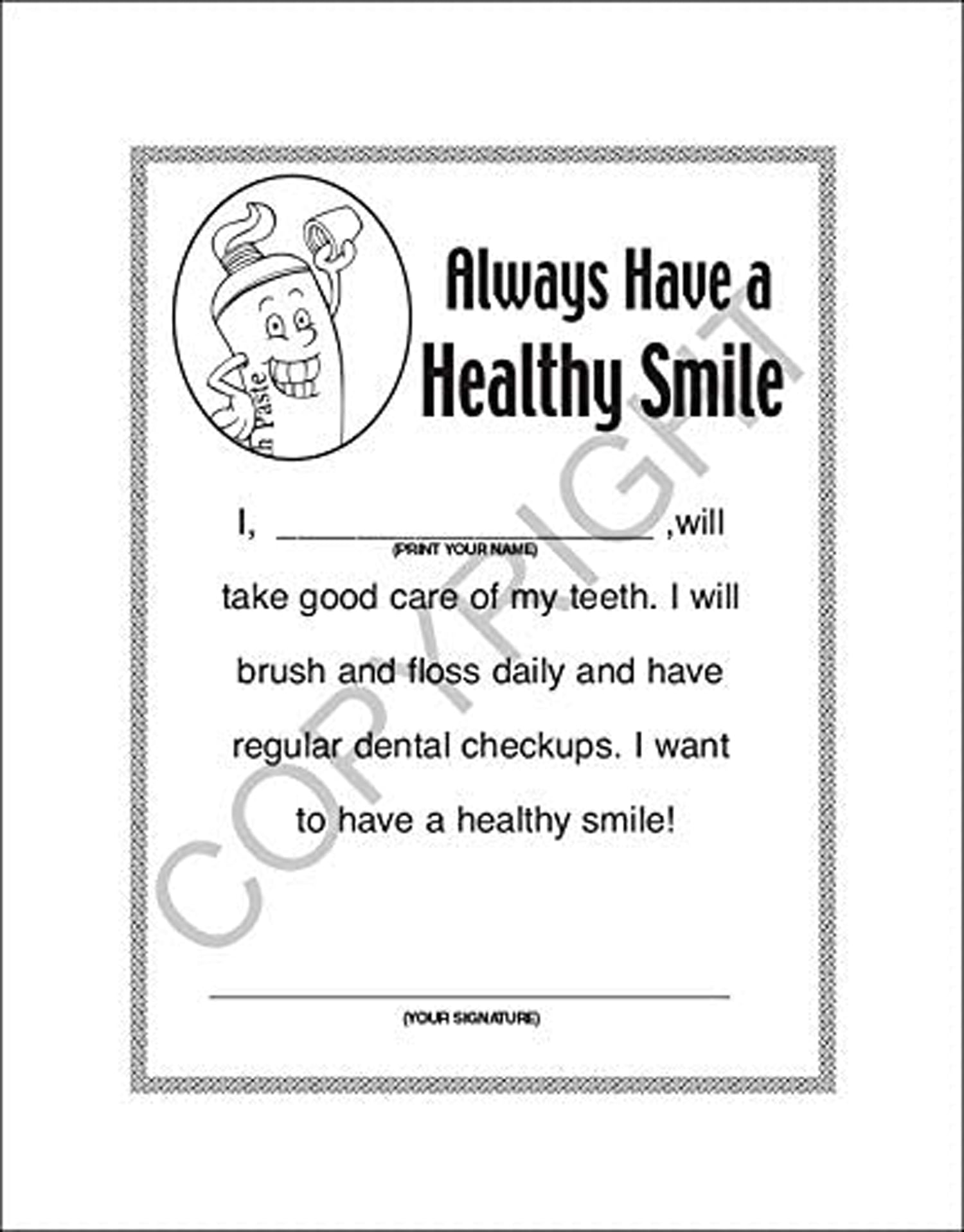 25 Pack - Always Have A Healthy Smile Kid's Coloring & Activity Books