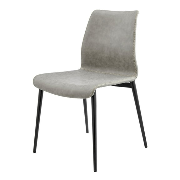 Jayden PU Dining Side Chair, (Set of 2) Grey