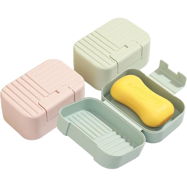 Prueba de Fugas Jabonera de Viaje, Bandeja de Jabón de Baño Portátil, Caja de Jabón con Tapa, Porta Jabon de Baño Para Viajes, Camping, Actividades al Aire Libre, Gimnasio