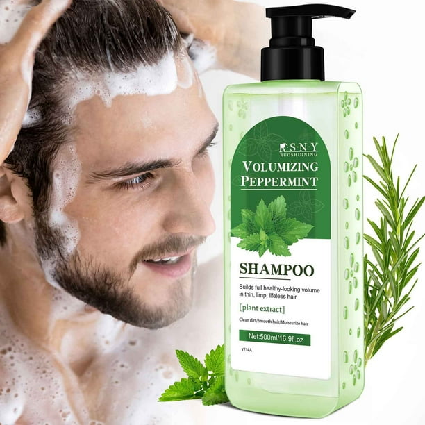 Fiudx Champú de Romero y Menta, Nutritivo y Fortalecedor para El Cabello, Fórmula No Grasa, Estimulante de La Circulación Del Cuero Cabelludo, Uso Diario, Apto para Hombres y Mujeres, 500 Ml, Ingredi