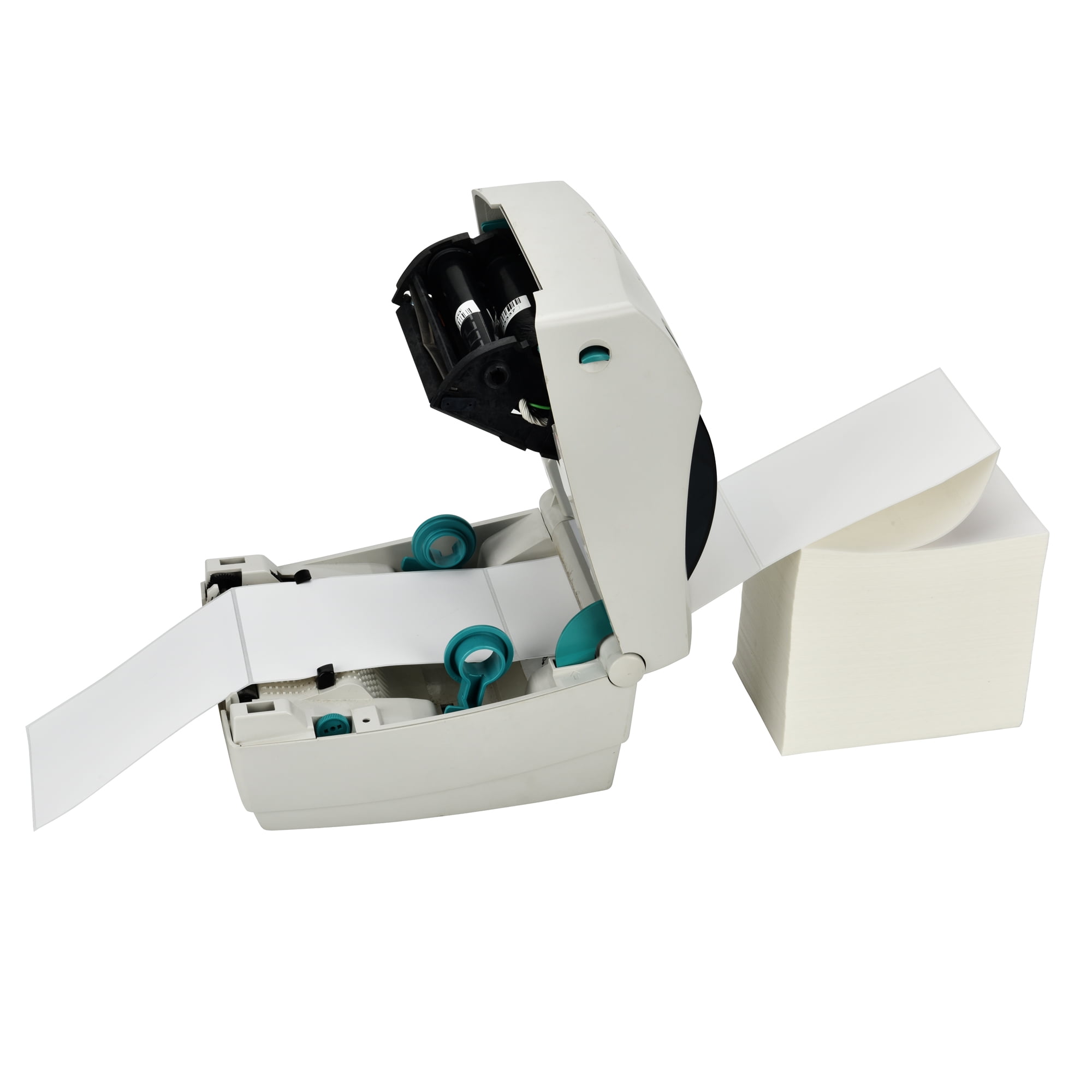 SJPACK 4" x 6" Fanfold Direct Thermal Labels - White Shipping Mailing Postage Labels, Perforated, Permanent Adhesive(4 Stacks - 4000 Labels)