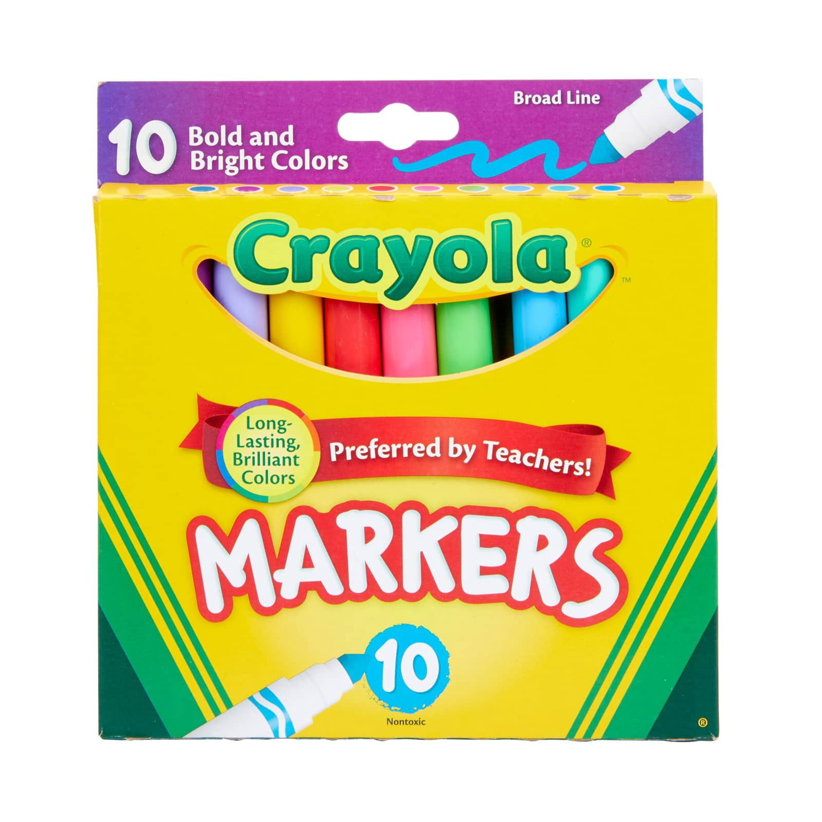 12 Packs: 10 ct. (120 total) Crayola Bold and Bright Broad Line Markers