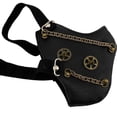 thumbnail image 2 of Máscara de cuero gótica Retro Steampunk para hombres y mujeres, máscara de engranajes para Cosplay de Halloween, máscara de media cara hecha en el interior, 2 of 5