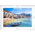 thumbnail image 5 of Art.com Beautiful Old Harbor with Wooden Fishing Boat in Cefalu, Sicily, Italy. Photographic Print by Aleksandar Todorovic, White Frame Wall Art, 29" x 21", 5 of 5