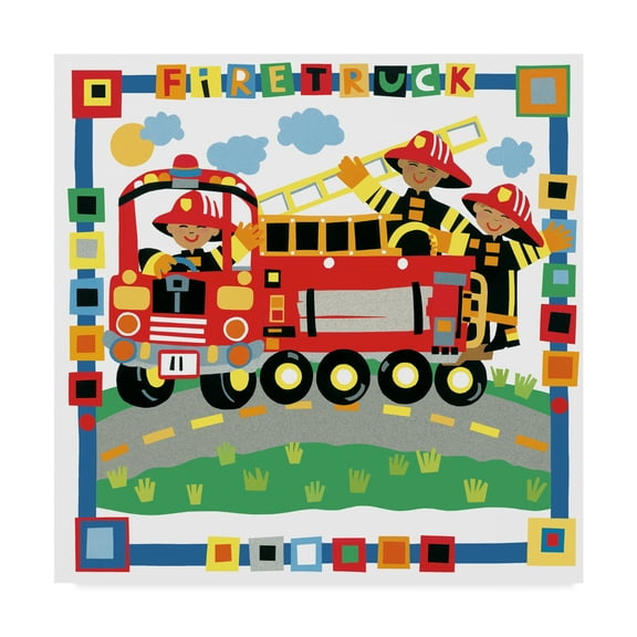 Trademark Fine Art 'Firetruck' Canvas Art by Cheryl Piperberg