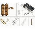 thumbnail image 3 of Fichiouy Retro Copper Lever Door Lock European Style Home Entry Handle Knob Lockset, 3 of 9