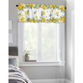 thumbnail image 4 of Kitchen Curtain Valances for Windows,Summer Rustic Lemon Floral Leaf Rod Pocket Small Valance Farmhouse Fruit Plant Short Window Treatment for Bedroom Bathroom Living Room,42"x12", 4 of 9