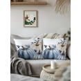 thumbnail image 3 of Outdoor Pillows Waterproof, Navy Blue Pumpkin Fall Bedding Throw Pillows with Insert for Couch Sofa Bed, Thanksgiving Leaves Pastoral 18x18 Inch Pillowcases Decorative Camping Patio Pillow Set of 1, 3 of 8