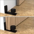 thumbnail image 2 of Ccjh Sliding Barn Door Floor Guide Adjustable Wall Mounted Bottom Double Rollers Guide(Black 1Pcs), 2 of 4