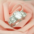 thumbnail image 3 of 925 sterling silver fashion crystal inlaid jewelry men's and women's rings #43, 3 of 6