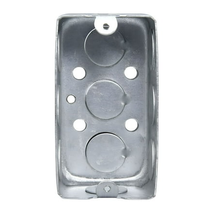 ACDANC Surface Mount Electrical Box Silver Metal Single Gang Box for Residential Use