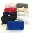 thumbnail image 2 of Handheld Women's Evening Clutch Bags Silk Satin Party Handbags Bridal Wedding Purses with Tassel Pendant,Silver, 2 of 6